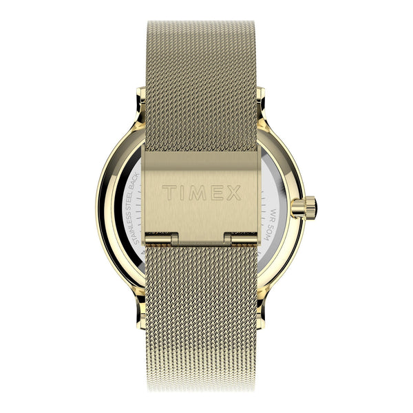 TIMEX Women's Watch with Gold Brass Case and Gold Stainless Steel Band-2