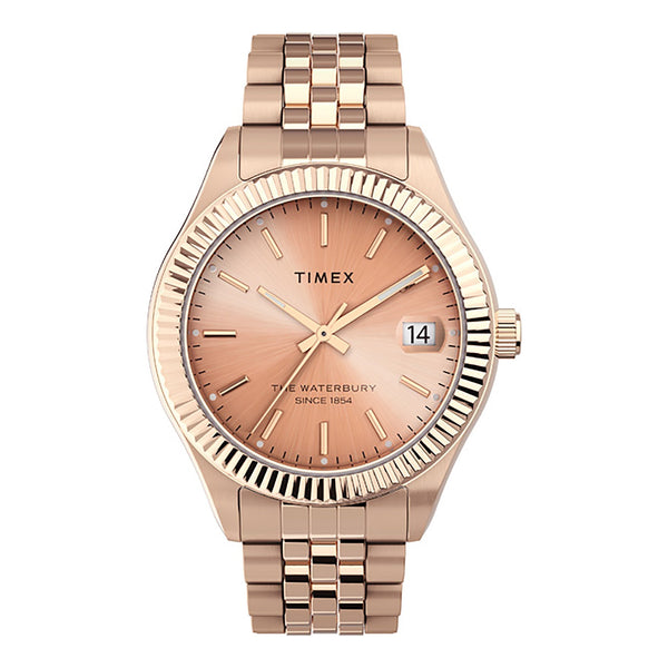 TIMEX Women's Watch with Rose Gold Stainless Steel Case and Rose Gold Stainless Steel Band-0