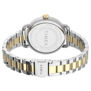 TIMEX Women's Watch with Silver Brass Case and Silver & Gold Stainless Steel Band-3