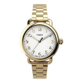 TIMEX Women's Watch with Gold Brass Case and Gold Stainless Steel Band-0