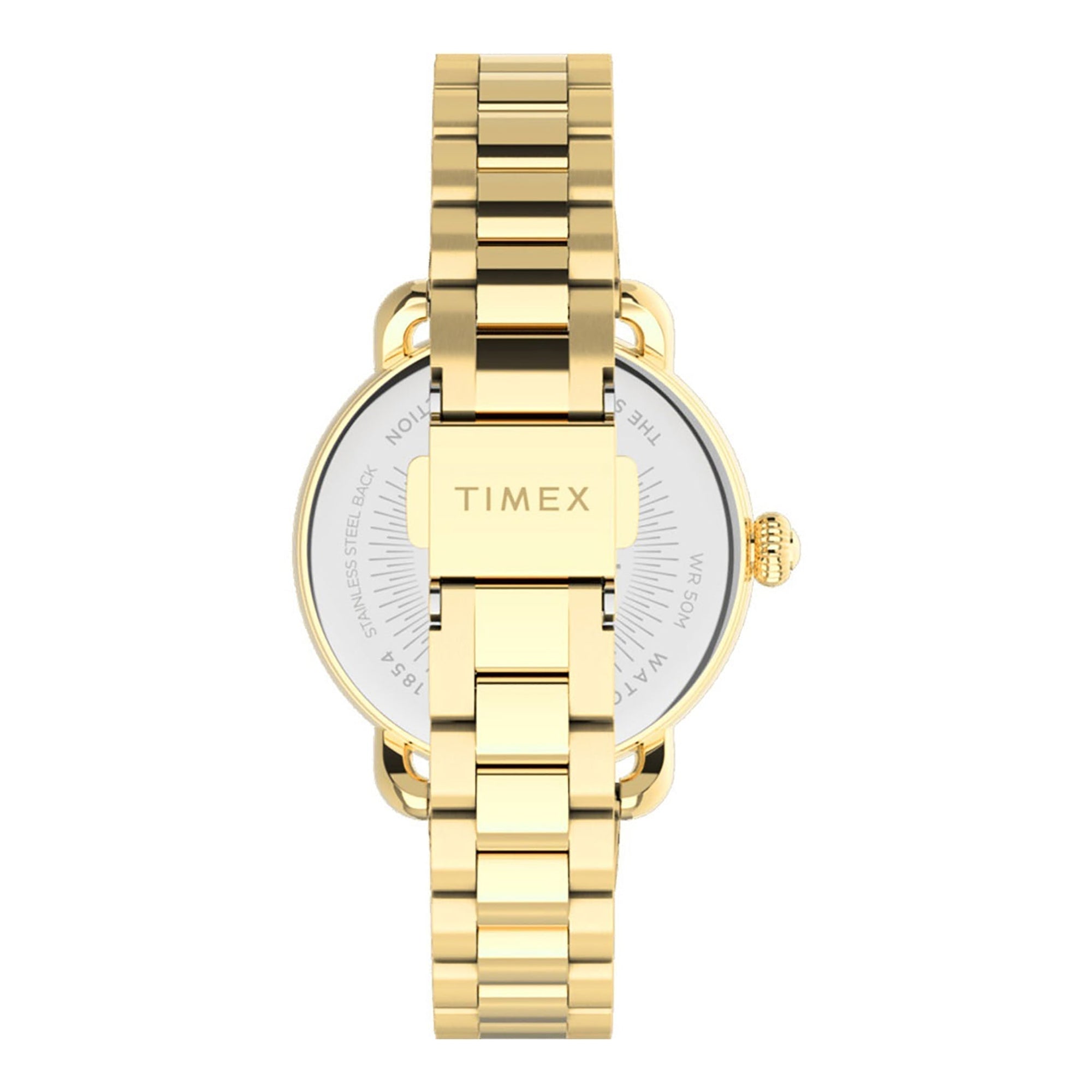 TIMEX Women's Watch with Gold Brass Case and Gold Stainless Steel Band-1