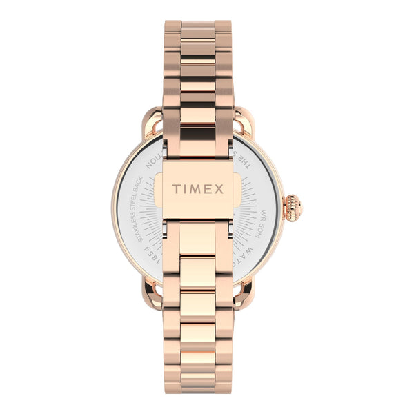 TIMEX Women's Watch with Rose Gold Brass Case and Rose Gold Stainless Steel Band-2