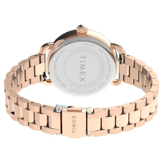 TIMEX Women's Watch with Rose Gold Brass Case and Rose Gold Stainless Steel Band-3