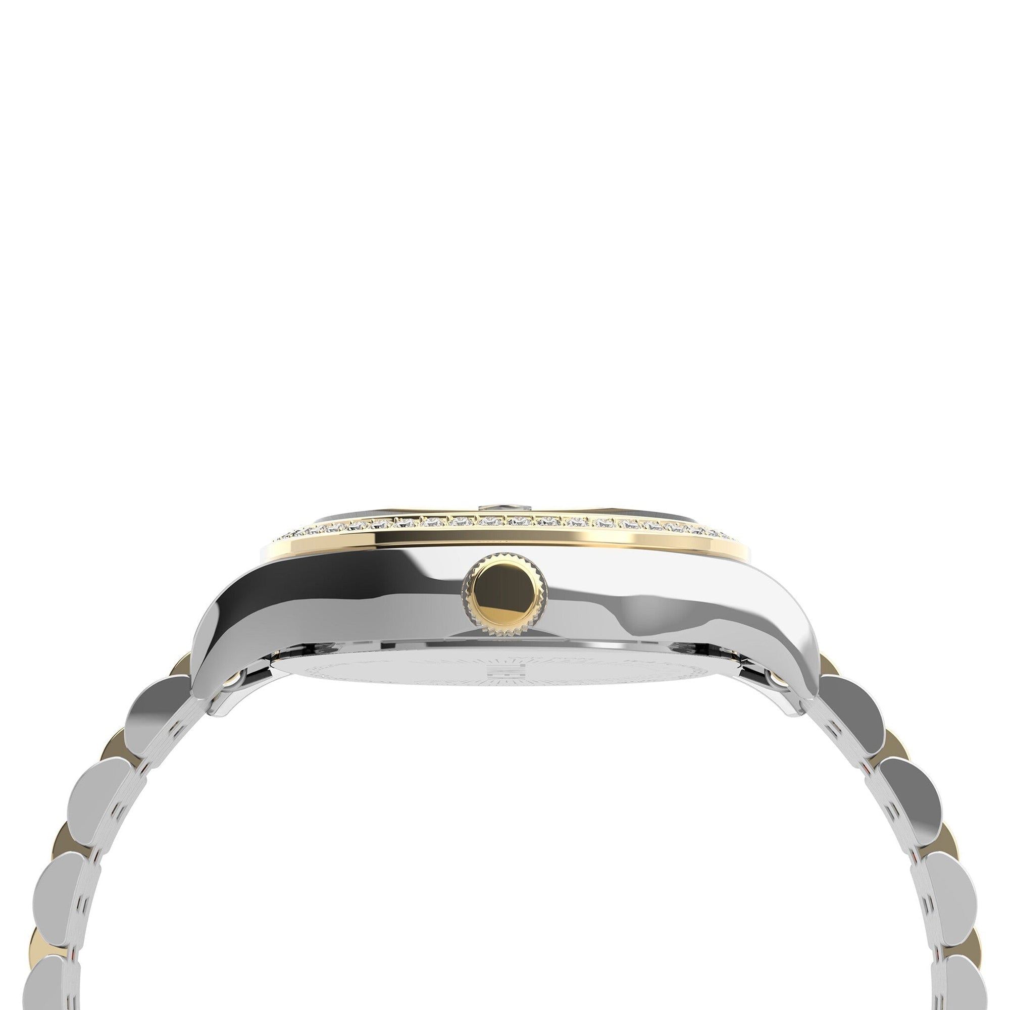 TIMEX Women's Watch with Silver Stainless Steel Case and Silver & Gold Stainless Steel Band-1