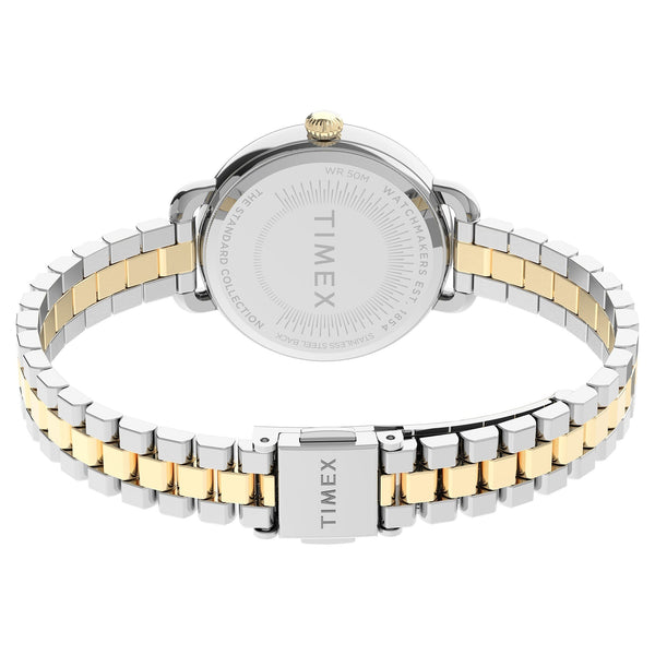 TIMEX Women's Watch with Silver Brass Case and Silver & Gold Stainless Steel Band-3