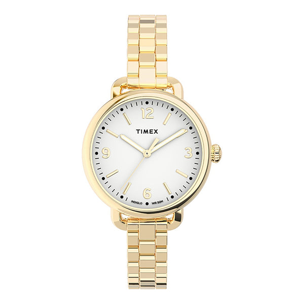 TIMEX Women's Watch with Gold Brass Case and Gold Stainless Steel Band-0