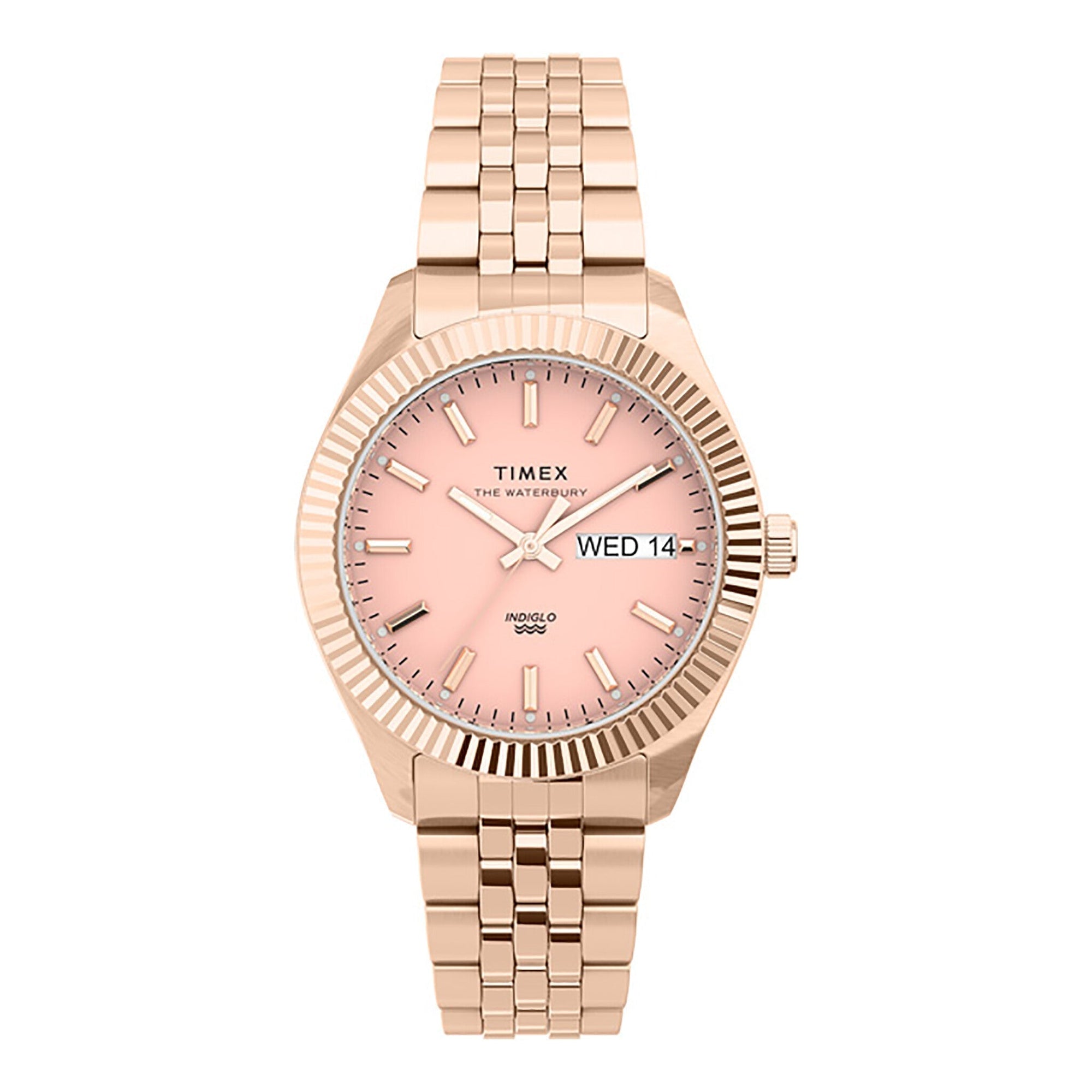 TIMEX Women's Watch with Rose Gold Stainless Steel Case and Rose Gold Stainless Steel Band-0