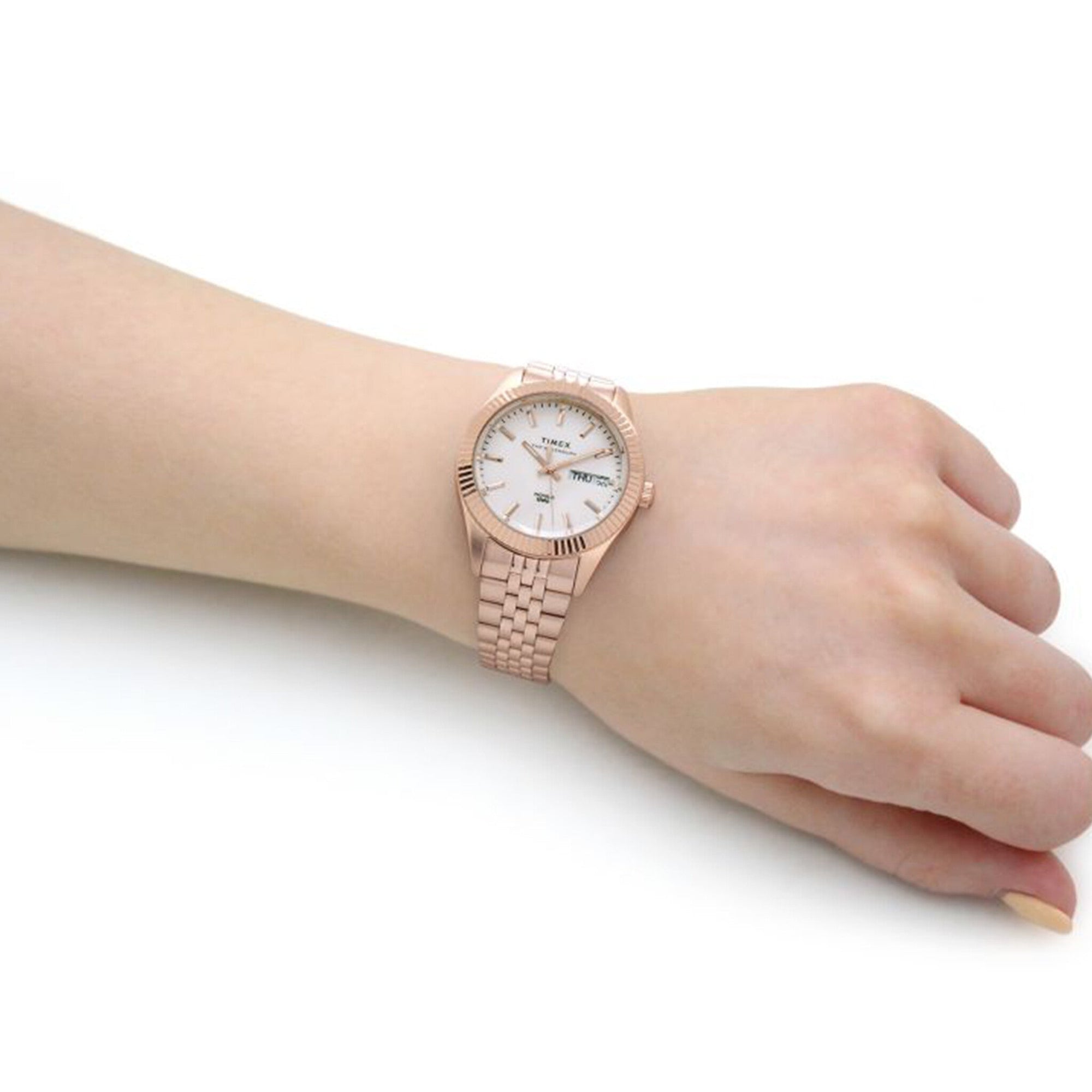 TIMEX Women's Watch with Rose Gold Stainless Steel Case and Rose Gold Stainless Steel Band-4