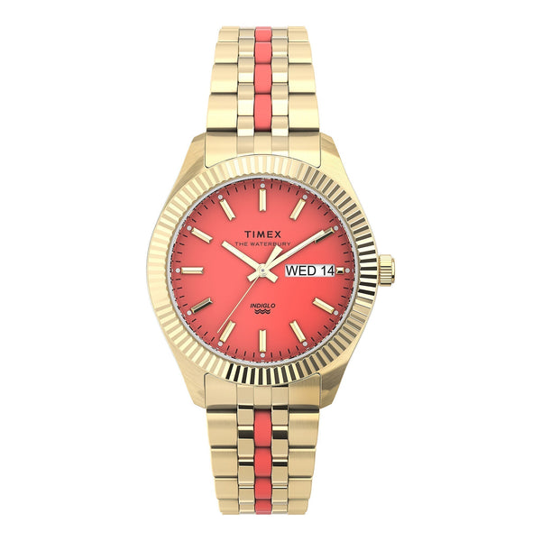 TIMEX Women's Watch with Gold Stainless Steel Case and Gold Stainless Steel Band-0