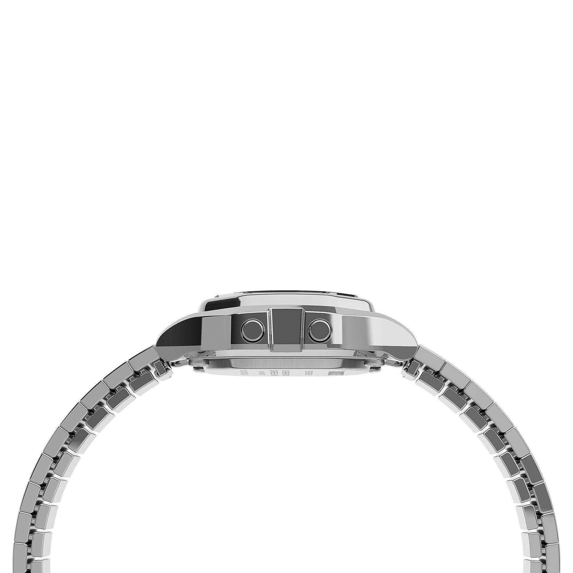 TIMEX Women's Watch with Silver Resin Case and Silver Stainless Steel Band-1