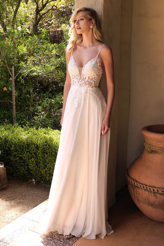 A-Line Chiffon Bridal Gown-0