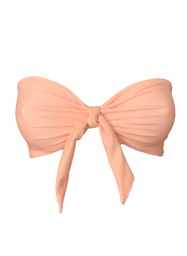 Zoey Bandeau Top - Peach-2